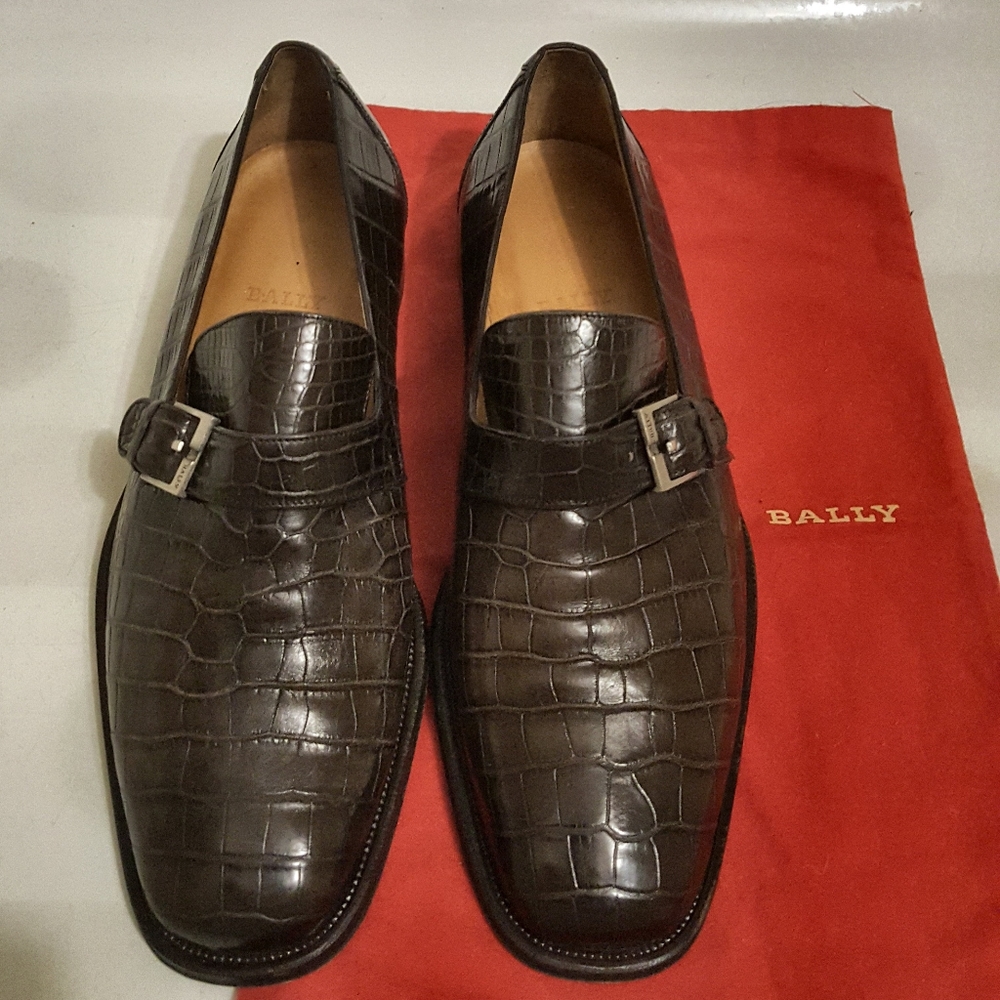 Bally Full Belly Genuine Alligator Shoes